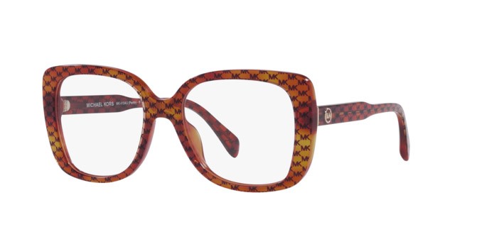 Occhiali da vista Michael Kors Perth MK 4104U (3555) colore amber mk heritage forma quadrato lenti lente demo