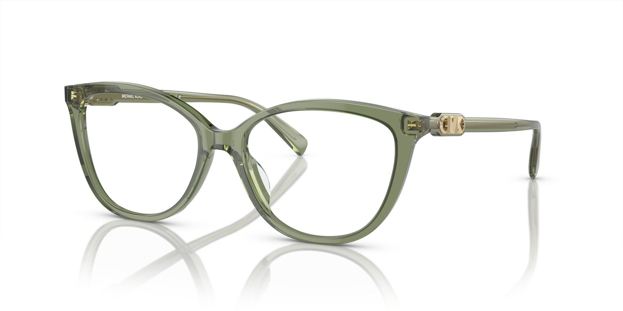 Occhiali da vista Michael Kors Westminster MK 4109U (3944) colore verde trasparente forma cat eye lenti lente demo