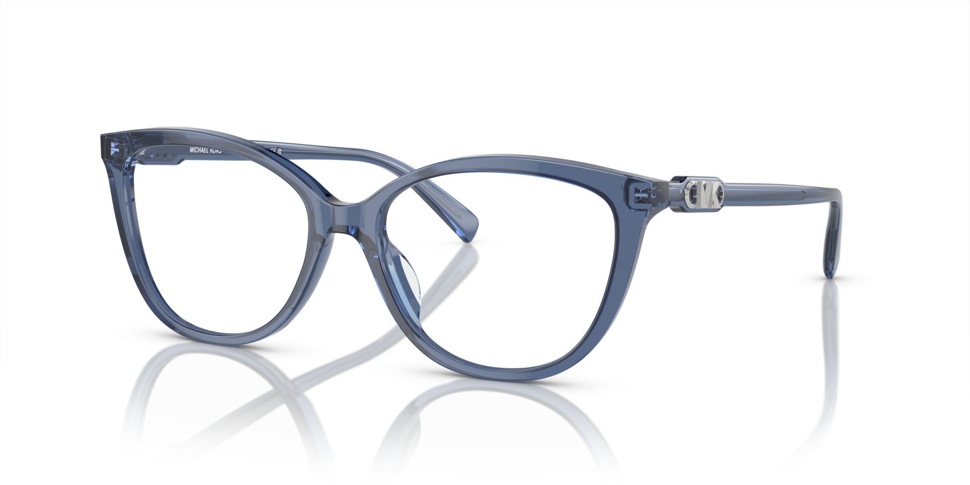 Occhiali da vista Michael Kors Westminster MK 4109U (3956) colore blu trasparente forma cat eye lenti lente demo