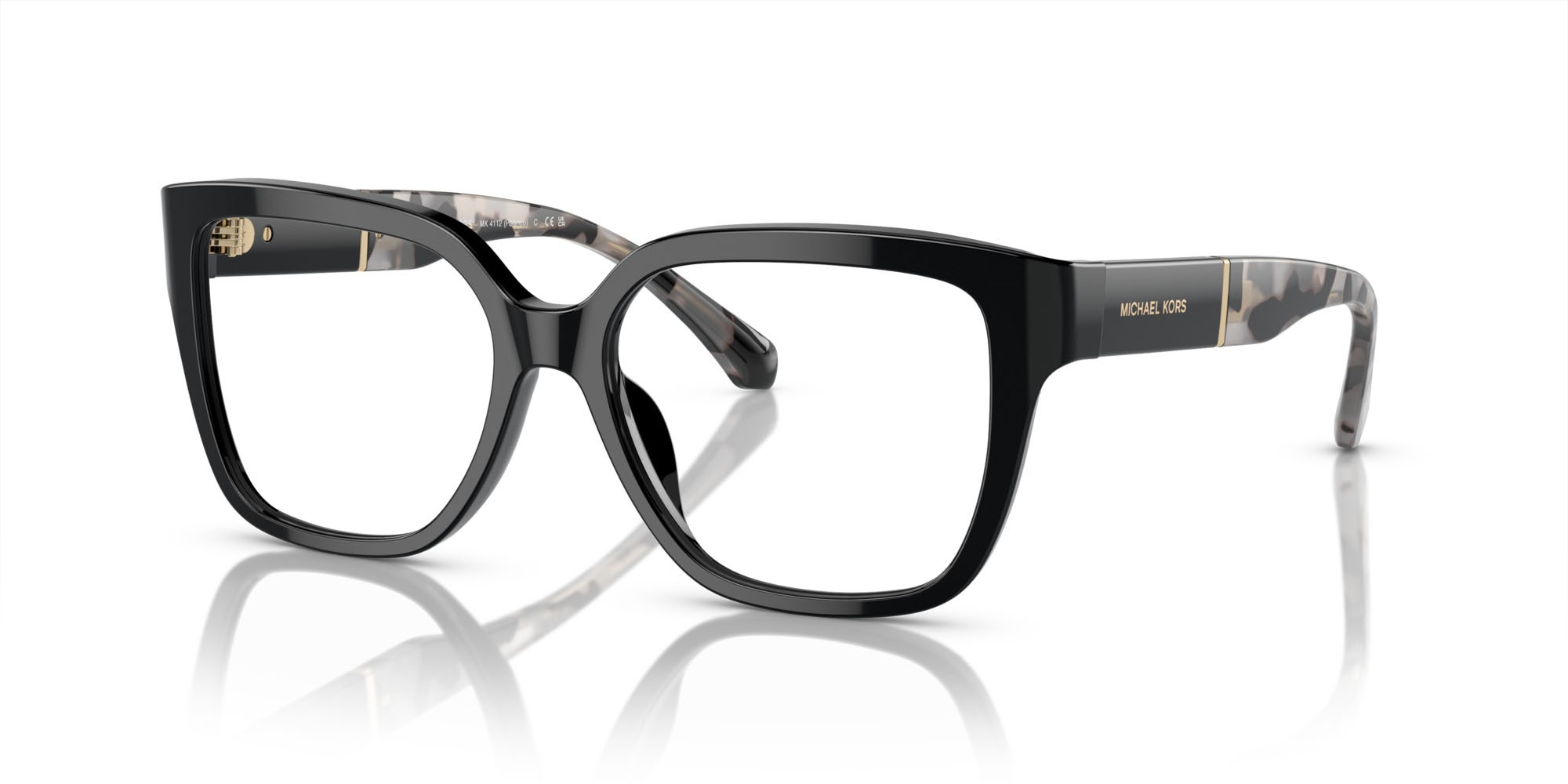 Occhiali da vista Michael Kors Polanco MK 4112 (3005) colore nero forma quadrato lenti lente demo
