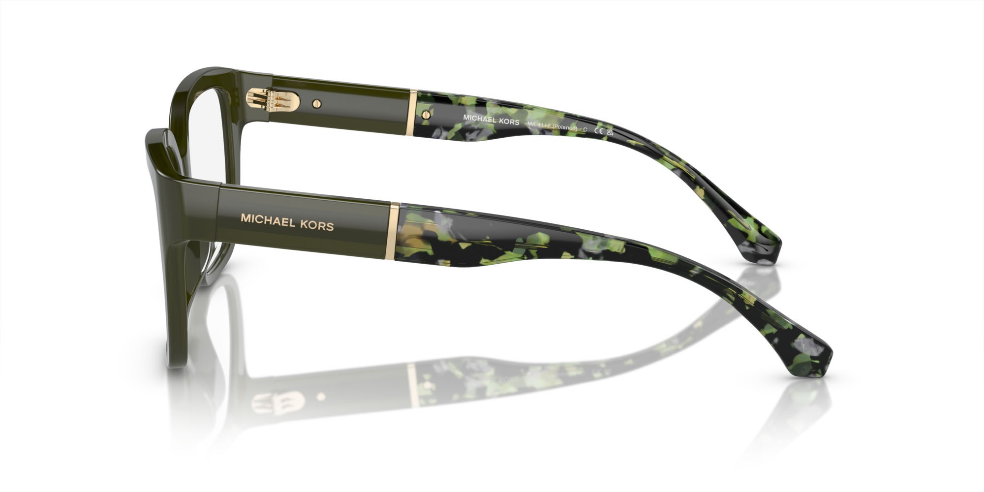Occhiali da vista Michael Kors Polanco MK 4112 (3947) colore verde opale forma quadrato lenti lente demo
