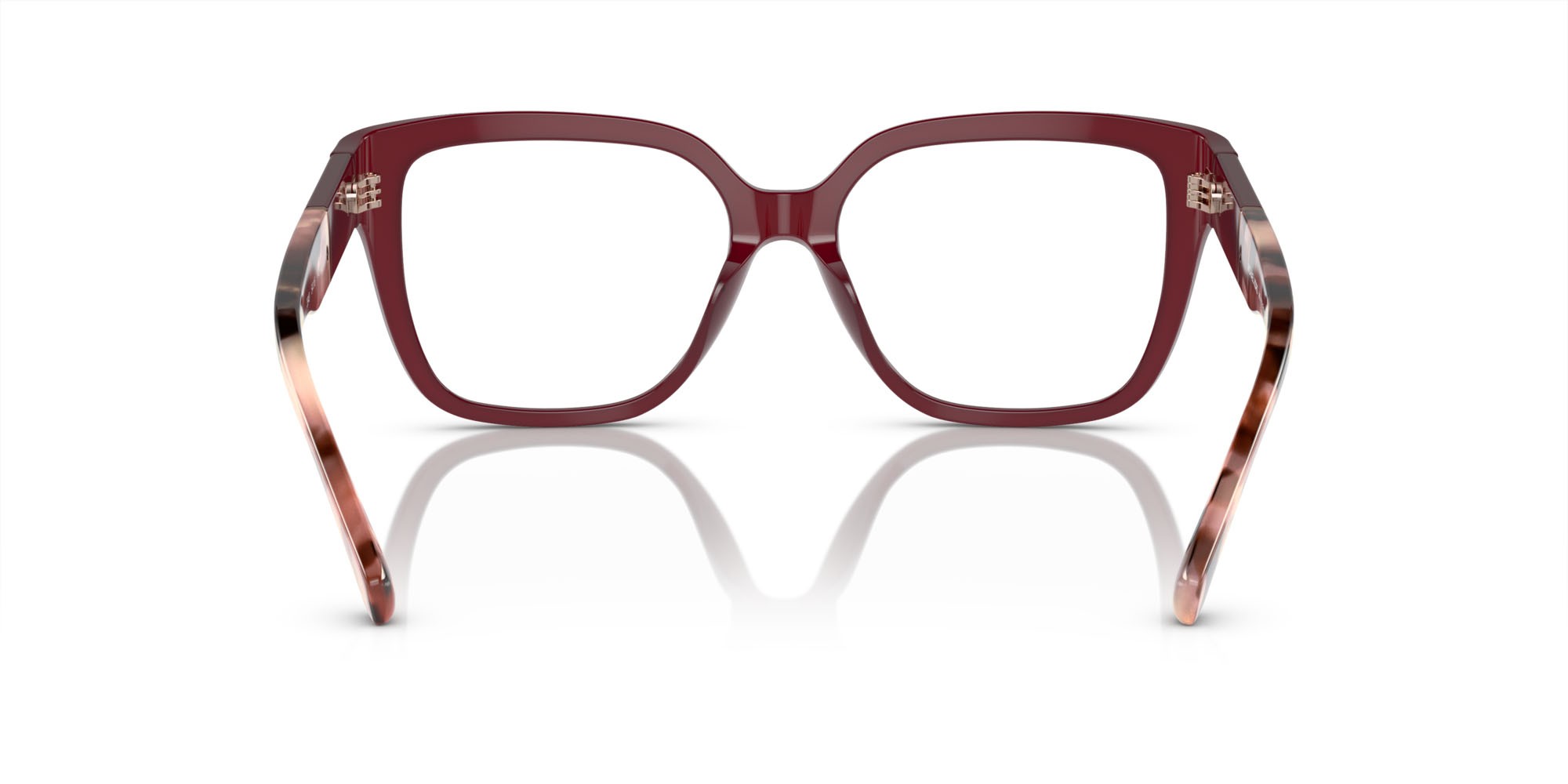 Occhiali da vista Michael Kors Polanco MK 4112 (3949) colore rosso scuro trasparente forma quadrato lenti lente demo