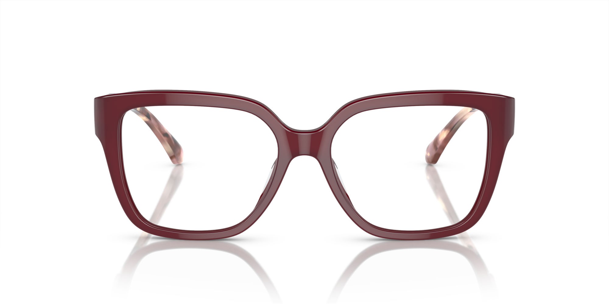 Occhiali da vista Michael Kors Polanco MK 4112 (3949) colore rosso scuro trasparente forma quadrato lenti lente demo