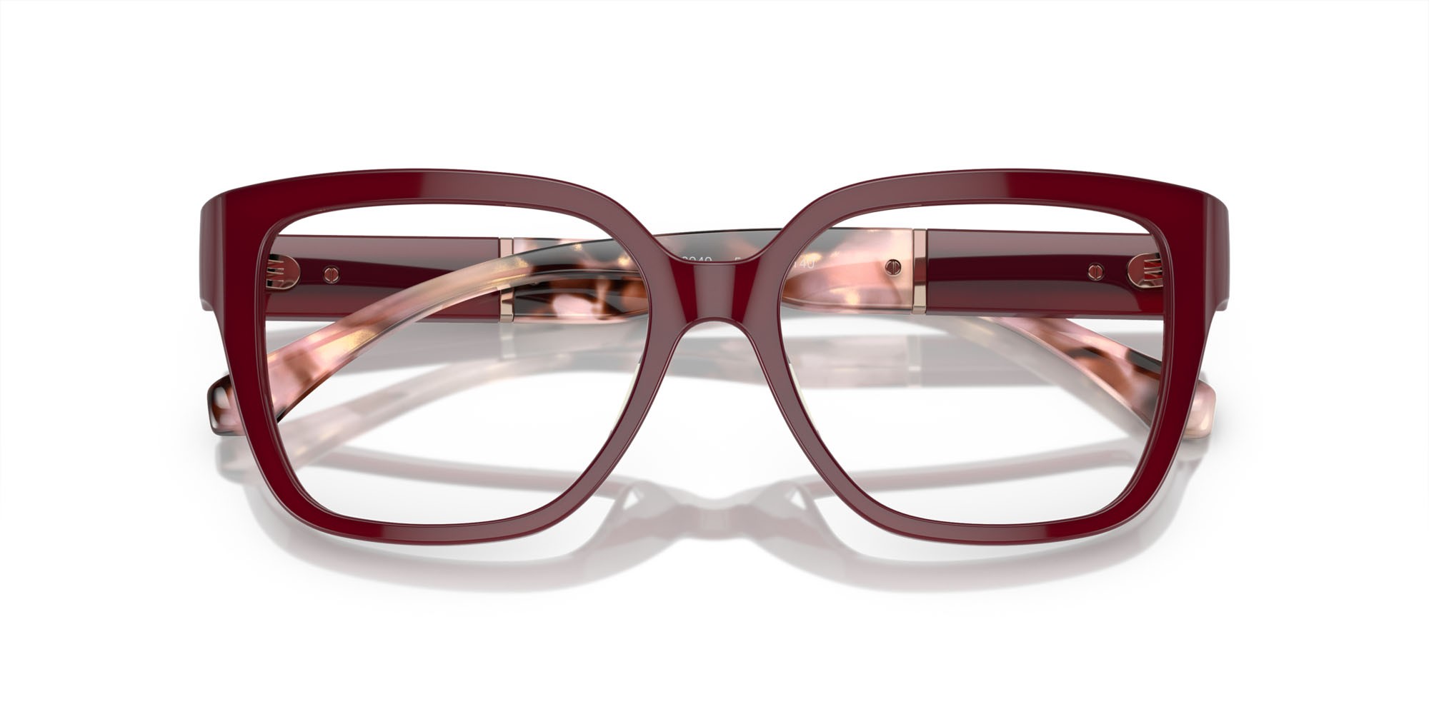 Occhiali da vista Michael Kors Polanco MK 4112 (3949) colore rosso scuro trasparente forma quadrato lenti lente demo