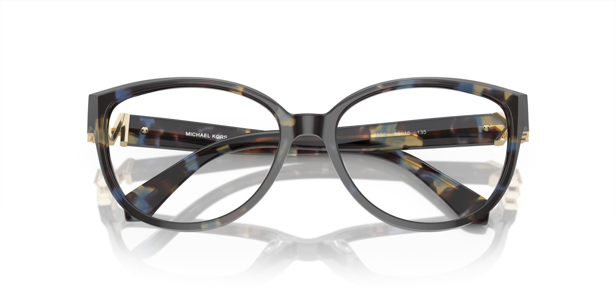 Occhiali da vista Michael Kors Punta Mita MK 4114 (3952) colore blu tartarugato forma cat eye lenti lente demo
