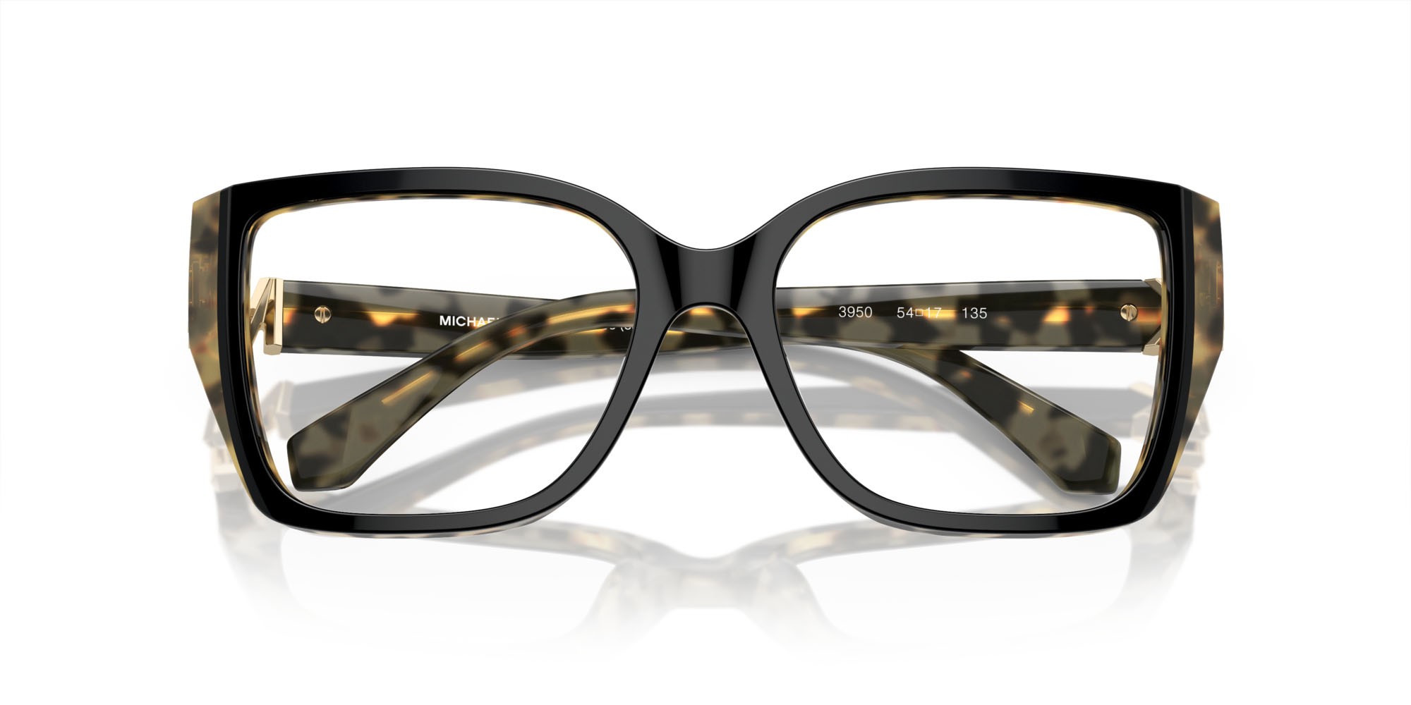 Occhiali da vista Michael Kors Castello MK 4115U (3950) colore nero/ambra tartarugato forma quadrato lenti lente demo