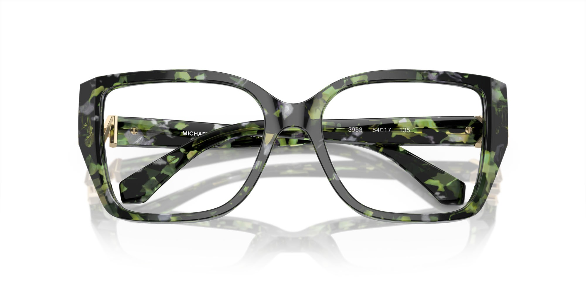 Occhiali da vista Michael Kors Castello MK 4115U (3953) colore verde amazzonia tartarugato forma quadrato lenti lente demo