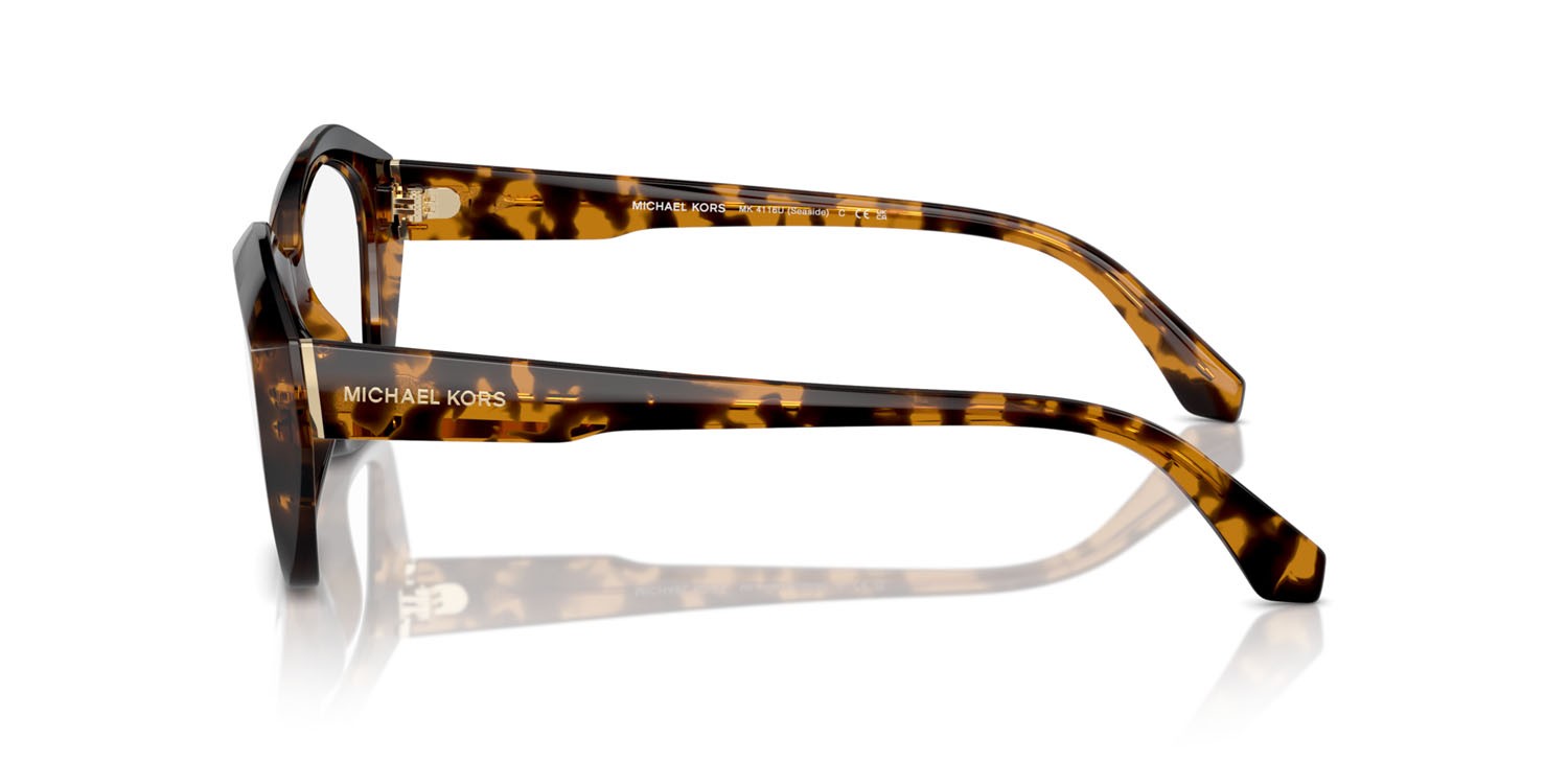 Occhiali da vista Michael Kors Seaside MK 4116U (3006) colore dark tort forma irregolare lenti lente demo