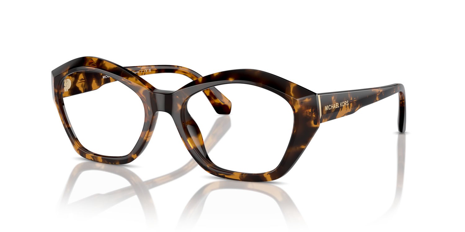 Occhiali da vista Michael Kors Seaside MK 4116U (3006) colore dark tort forma irregolare lenti lente demo