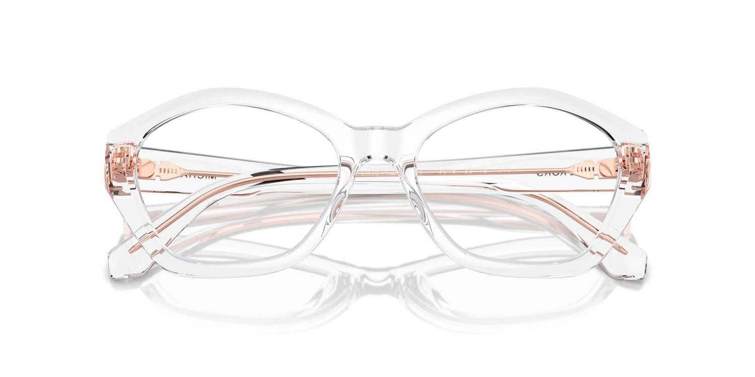 Occhiali da vista Michael Kors Seaside MK 4116U (3015) colore trasparente forma irregolare lenti lente demo