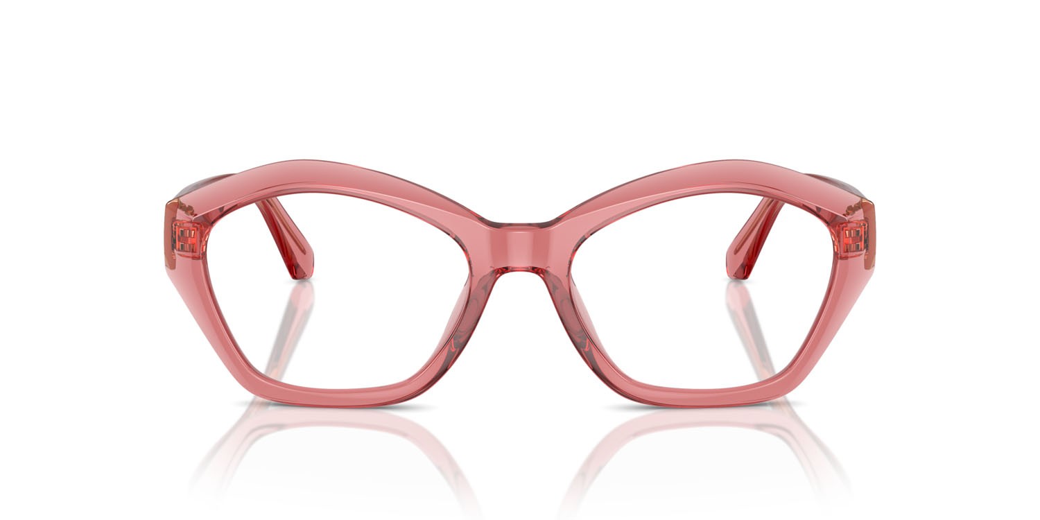 Occhiali da vista Michael Kors Seaside MK 4116U (3970) colore rosa trasparente forma irregolare lenti lente demo