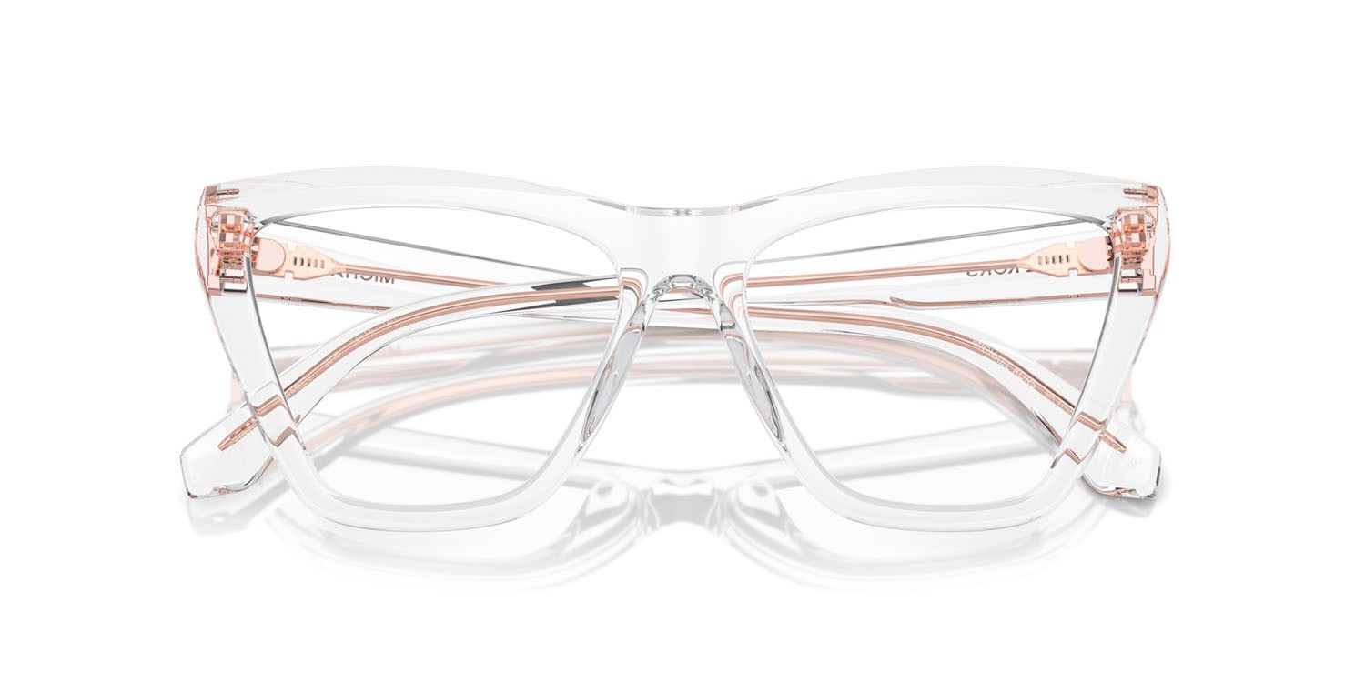 Occhiali da vista Michael Kors Hawaii MK 4118U (3015) colore trasparente forma cat eye lenti lente demo