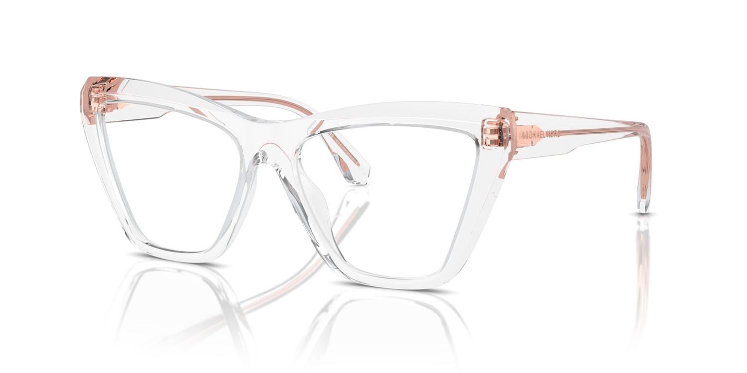 Occhiali da vista Michael Kors Hawaii MK 4118U (3015) colore trasparente forma cat eye lenti lente demo