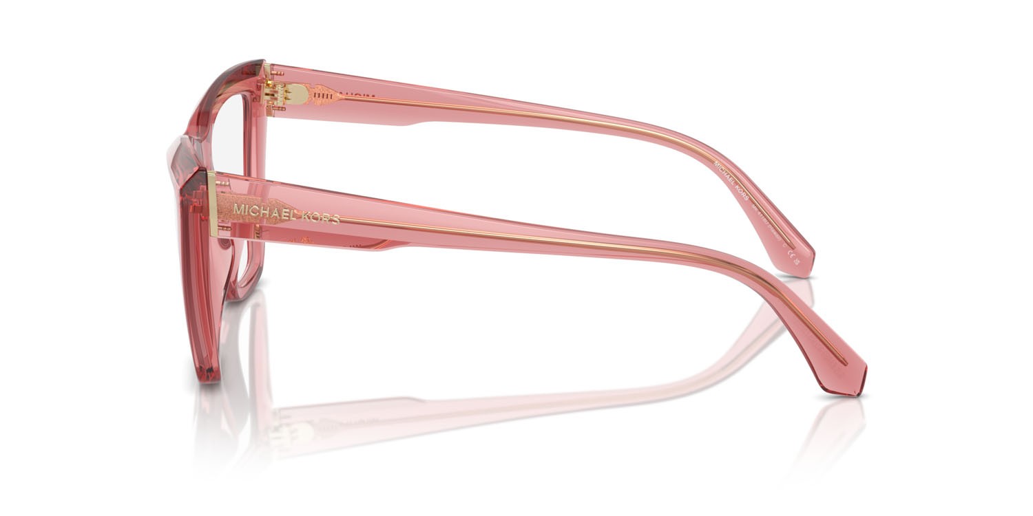 Occhiali da vista Michael Kors Hawaii MK 4118U (3970) colore rosa trasparente forma cat eye lenti lente demo