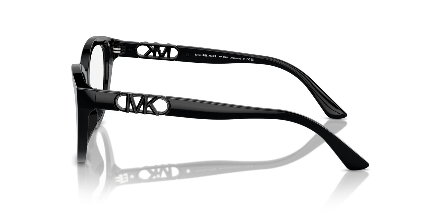 Occhiali da vista Michael Kors Andalucia MK 4120U (3005) colore nero forma cat eye lenti lente demo