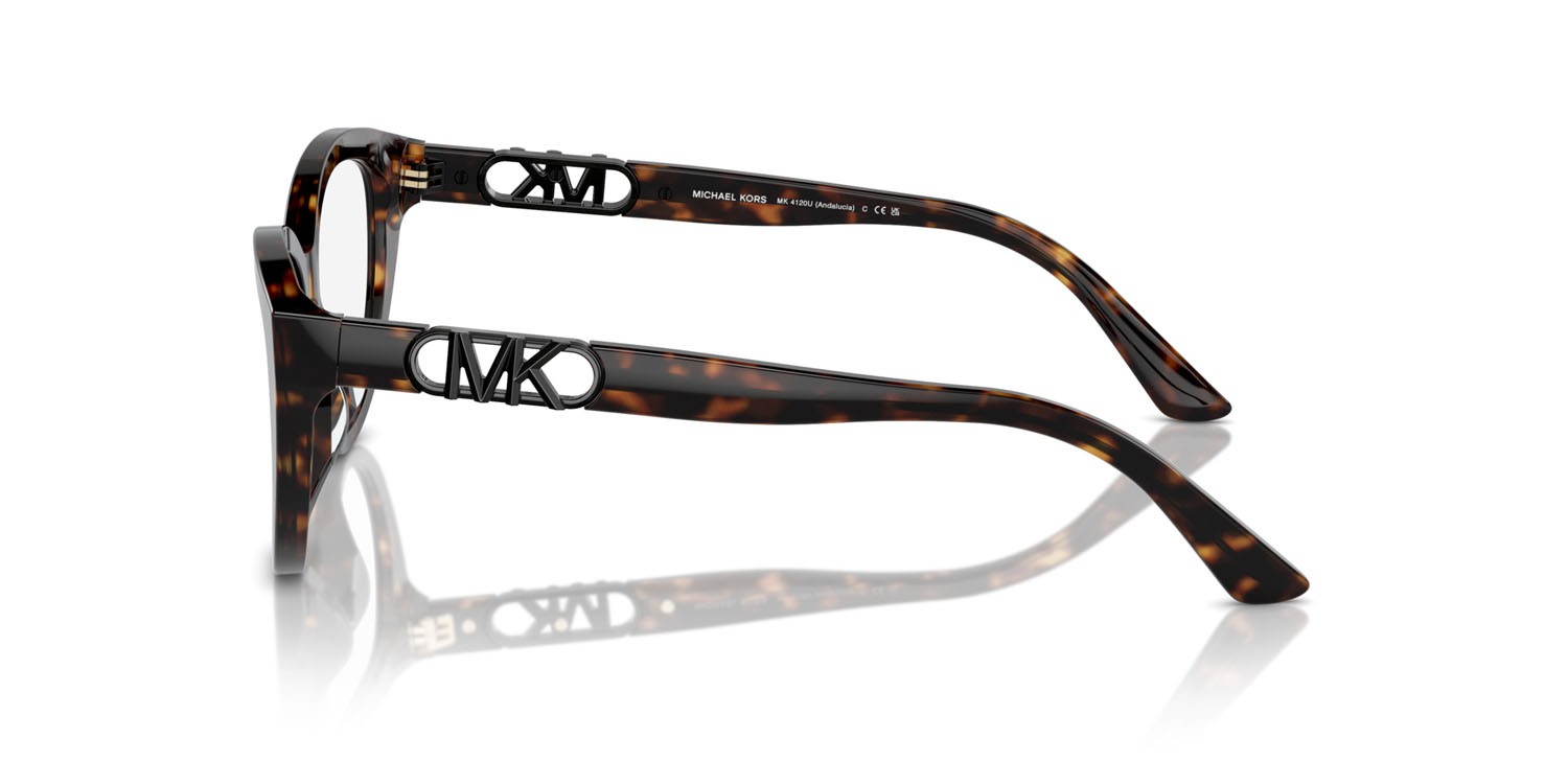 Occhiali da vista Michael Kors Andalucia MK 4120U (3006) colore tartarugato scuro forma cat eye lenti lente demo