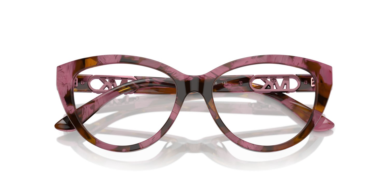Occhiali da vista Michael Kors Andalucia MK 4120U (3998) colore plum graphic tortoise forma cat eye lenti lente demo