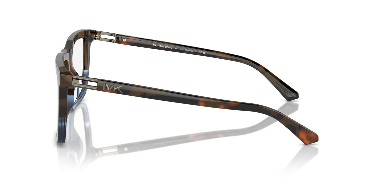 Occhiali da vista Michael Kors Sorengo MK 4124U (3977) colore blue block tortoise forma rettangolare lenti lente demo
