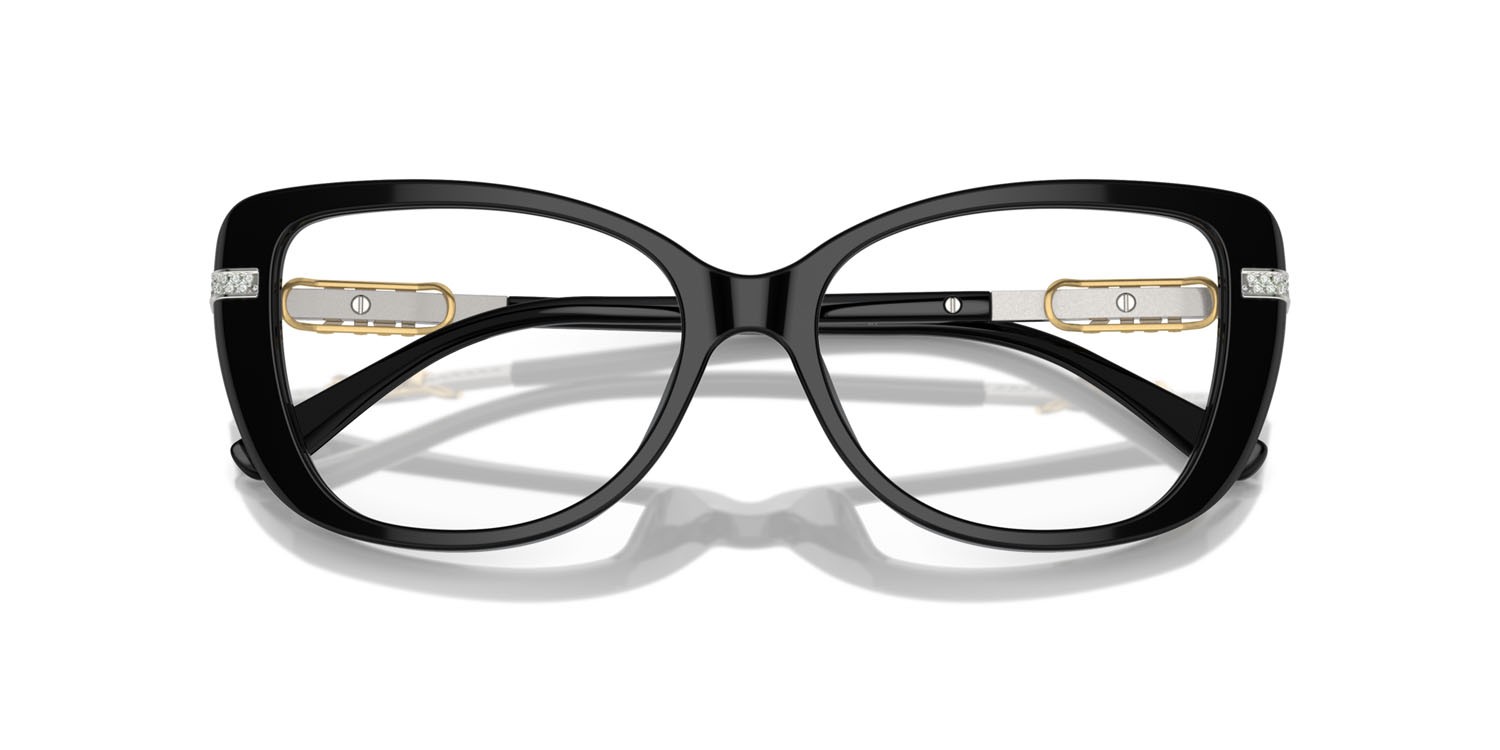 Occhiali da vista Michael Kors Formentera MK 4125BU (3005) colore nero forma cat eye lenti lente demo