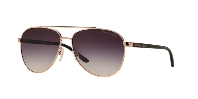 Occhiali da sole Michael Kors Hvar MK 5007 (109936) colore rose gold forma aviator lenti grey rose gradient