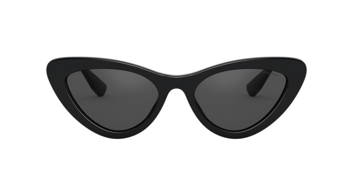 Sonnenbrillen Miu Miu MU 01VS (1AB5S0) farbe black form schmetterling gläser grey