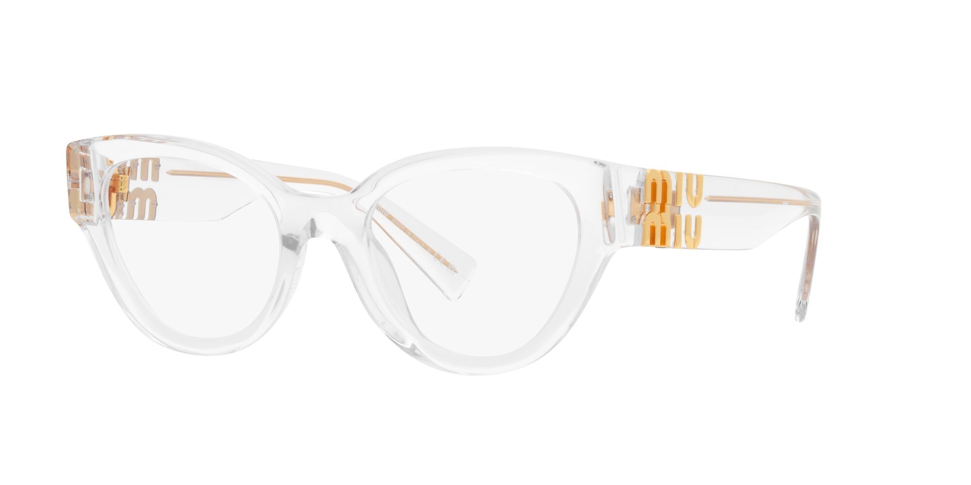 Eyeglasses Miu Miu MU 01VV (2AZ1O1) color trasparente shape pantos lenses lente demo