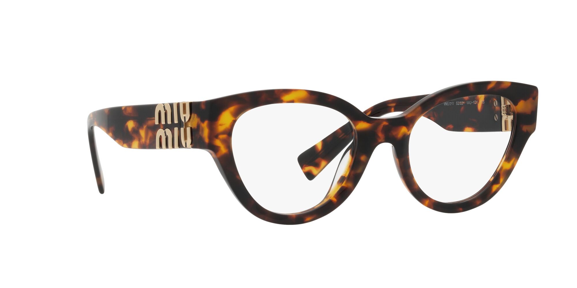 Brillen Miu Miu MU 01VV (VAU1O1) farbe havana miele form pantos gläser lente demo