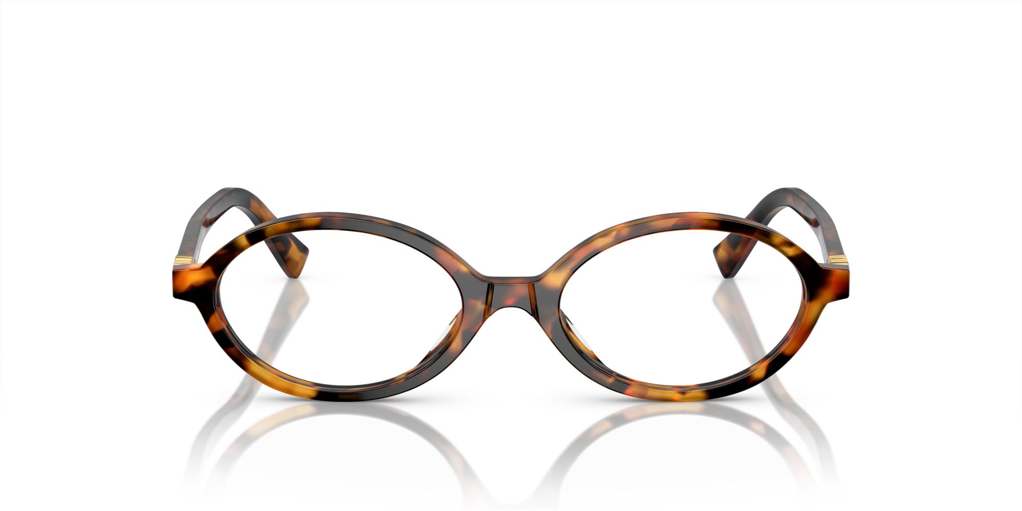 Eyeglasses Miu Miu MU 01XV (19P1O1) color havana chiaro shape oval lenses lente demo