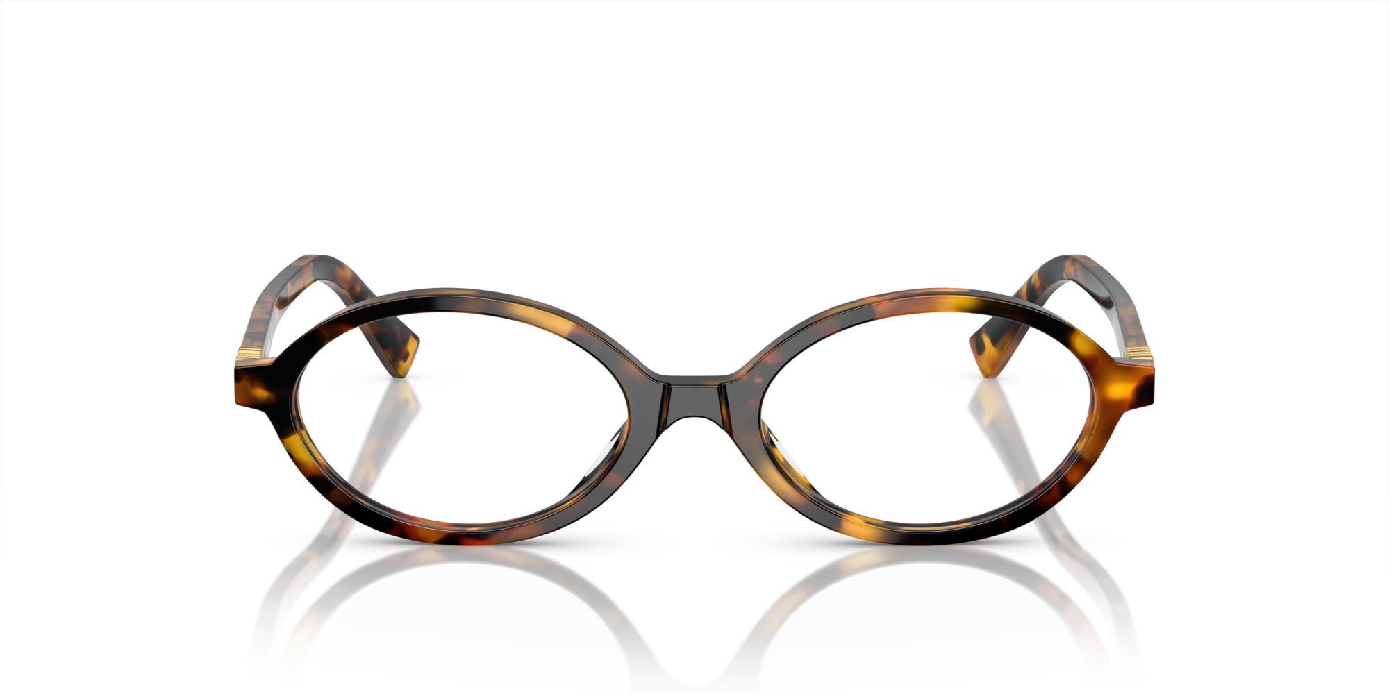 Eyeglasses Miu Miu MU 01XV (VAU1O1) color havana miele shape oval lenses lente demo