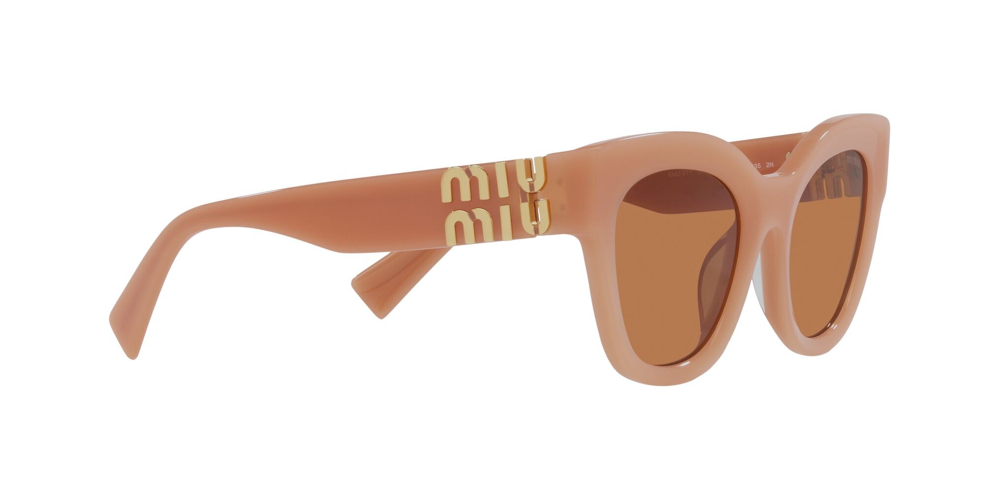 Sonnenbrillen Miu Miu MU 01YS (14H2Z1) farbe caramello form quadratisch gläser marrone