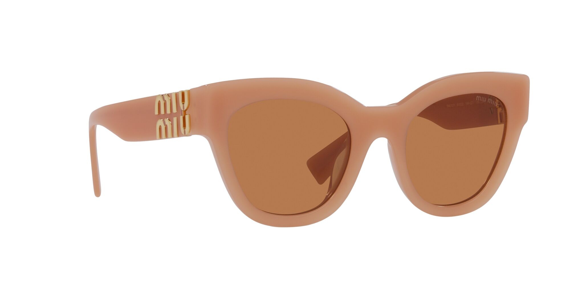 Sonnenbrillen Miu Miu MU 01YS (14H2Z1) farbe caramello form quadratisch gläser marrone