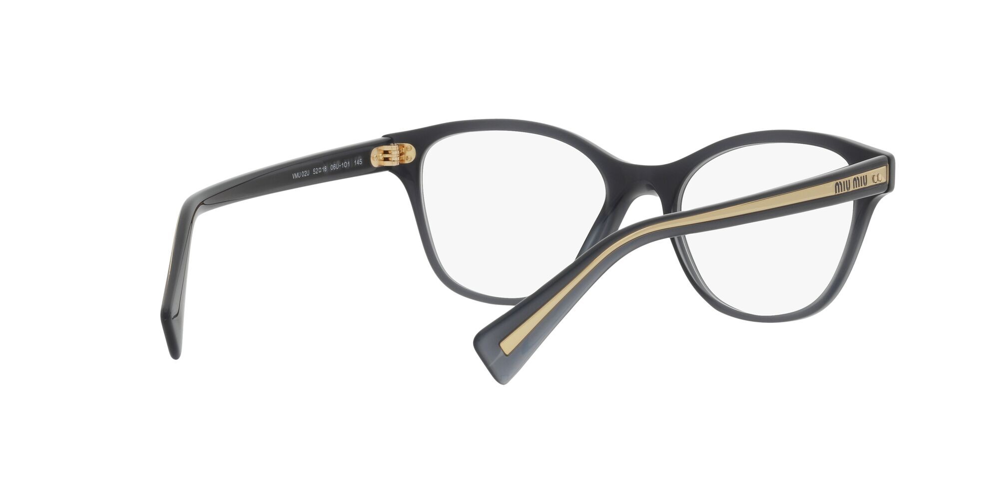 Brillen Miu Miu MU 02UV (06U1O1) farbe grigio form quadratisch gläser lente demo