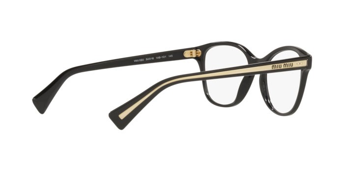 Brillen Miu Miu MU 02UV (1AB1O1) farbe black form quadratisch gläser demo lens