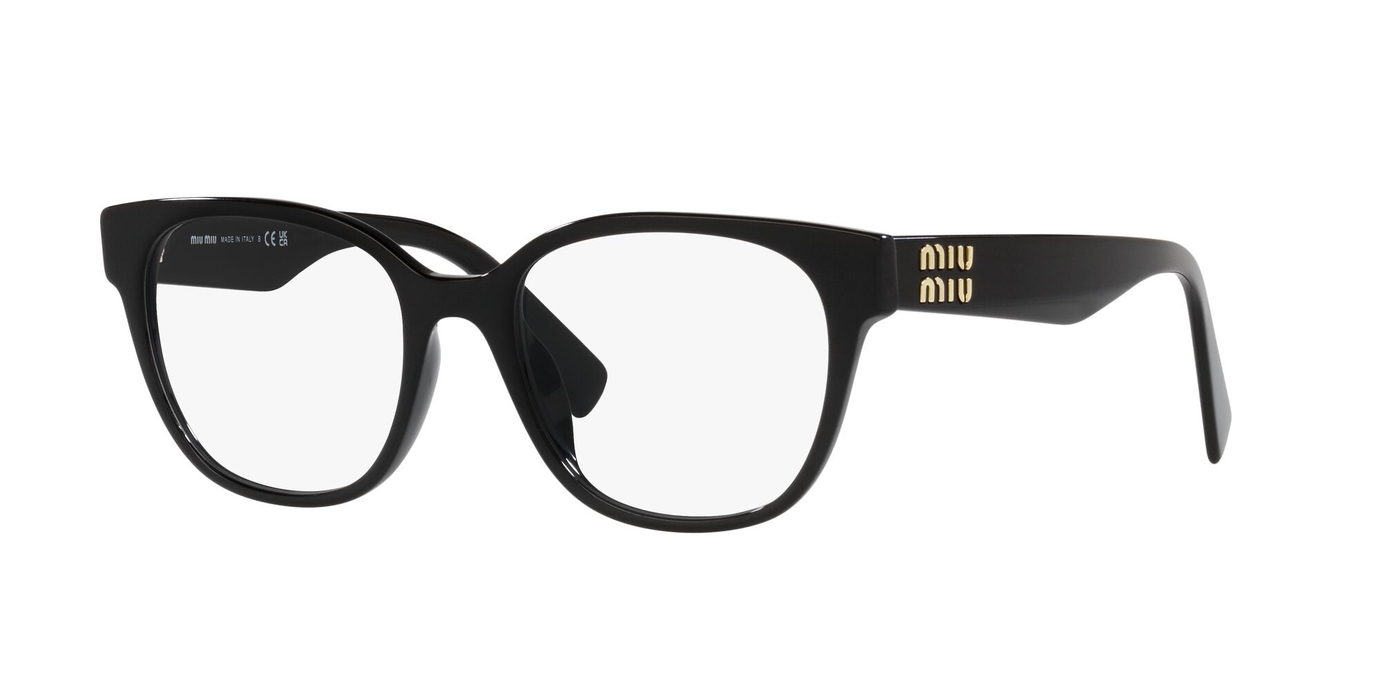 Brillen Miu Miu MU 02VV (1AB1O1) farbe nero form quadratisch gläser lente demo