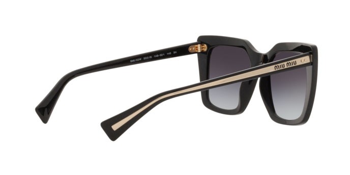 Sonnenbrillen Miu Miu MU 02WS (1AB5D1) farbe black form quadratisch gläser grey gradient