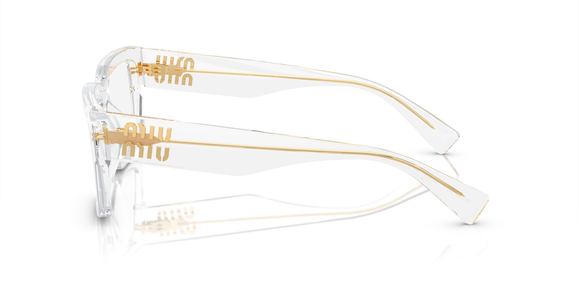 Eyeglasses Miu Miu MU 02XV (2AZ1O1) color trasparente shape rectangle lenses lente demo