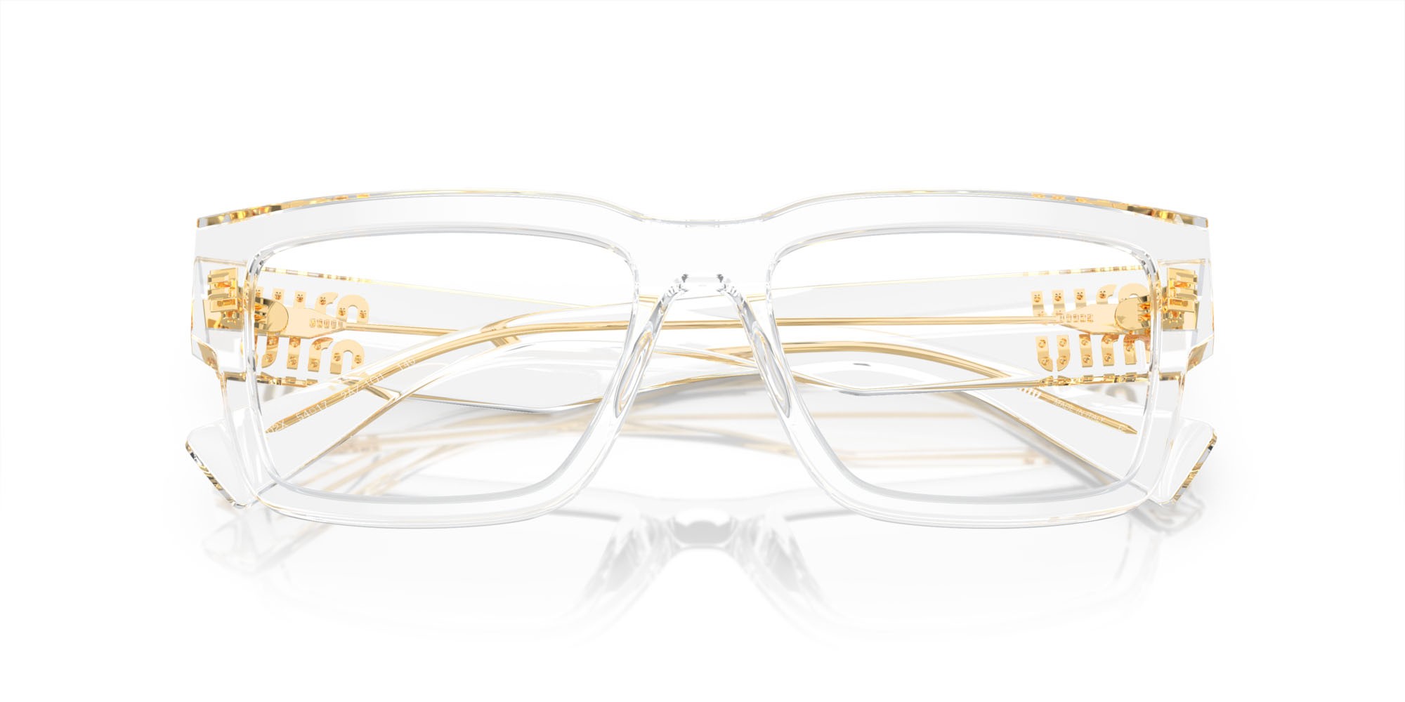 Eyeglasses Miu Miu MU 02XV (2AZ1O1) color trasparente shape rectangle lenses lente demo