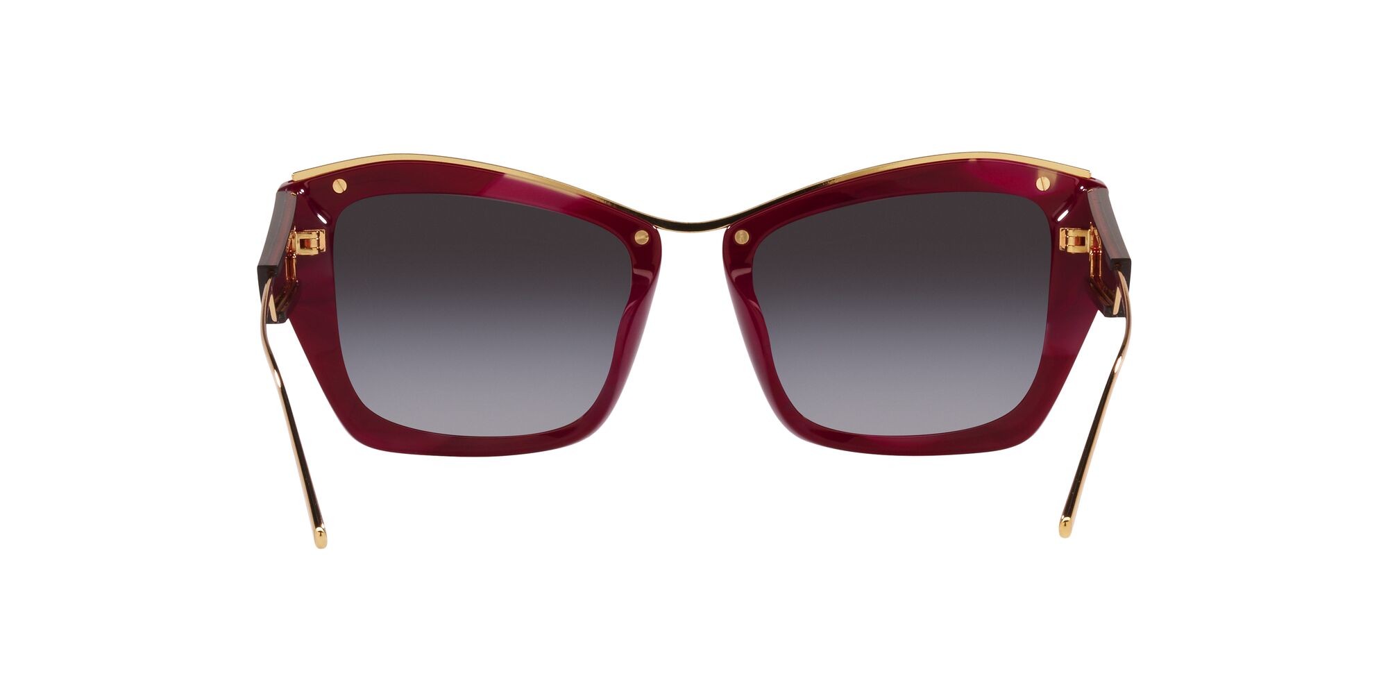 Sonnenbrillen Miu Miu MU 02YS (16H09S) farbe bordeaux form cat-eye gläser sfumato grigio