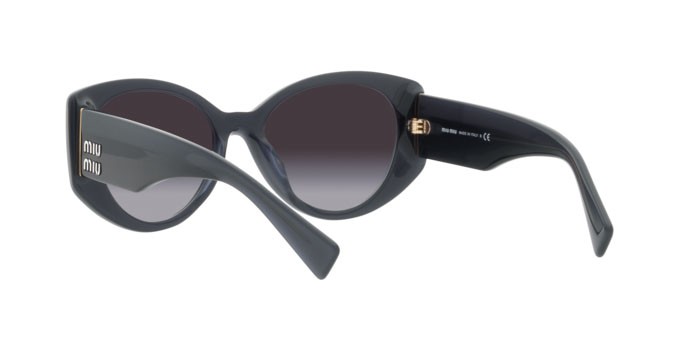 Sunglasses Miu Miu MU 03WS (06U5D1) color grey opal shape irregular lenses grey gradient