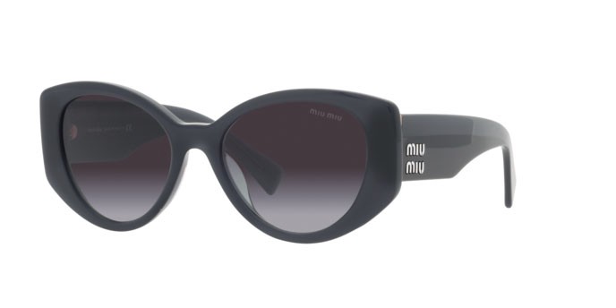 Sunglasses Miu Miu MU 03WS (06U5D1) color grey opal shape irregular lenses grey gradient