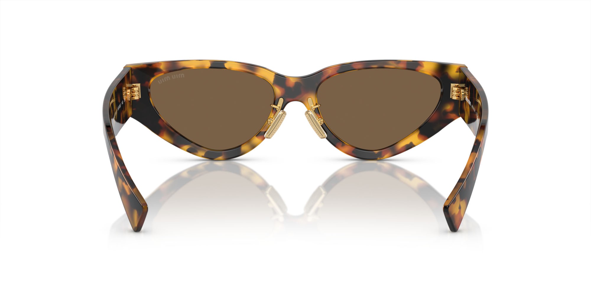 Sonnenbrillen Miu Miu MU 03ZS (VAU06B) farbe havana miele form cat-eye gläser marrone scuro