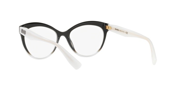 Brillen Miu Miu Core collection MU 04RV (1141O1) farbe black glitter grad transparent form pantos gläser demo lens