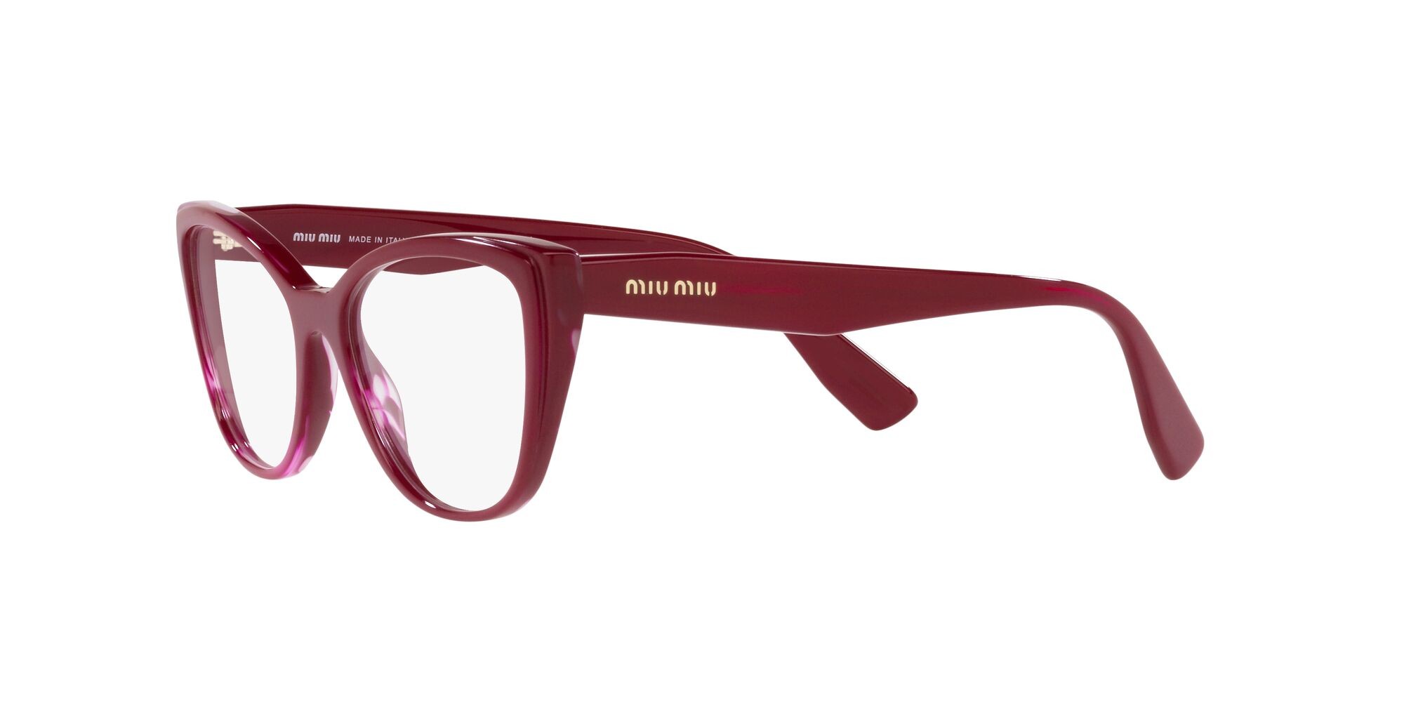 Brillen Miu Core Collection MU 04SV (16H1O1) farbe bordeaux form quadratisch gläser lente demo