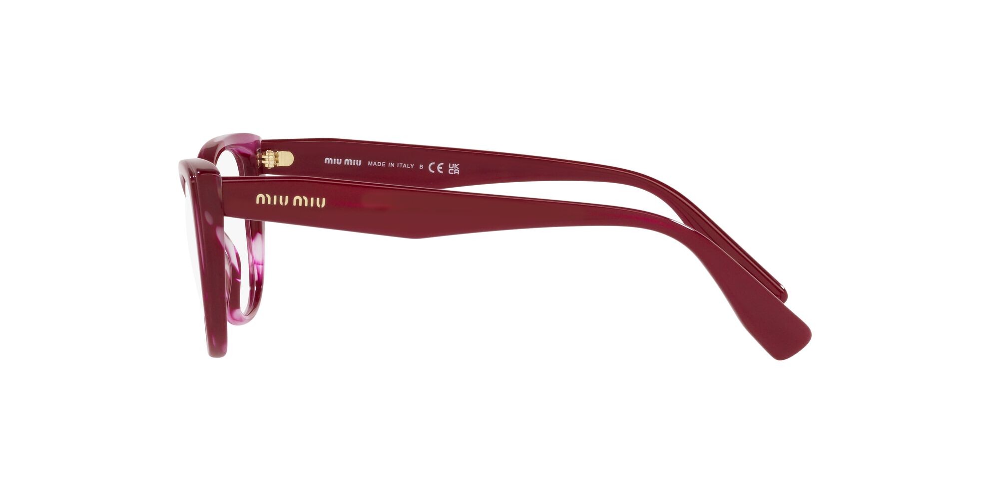 Brillen Miu Core Collection MU 04SV (16H1O1) farbe bordeaux form quadratisch gläser lente demo
