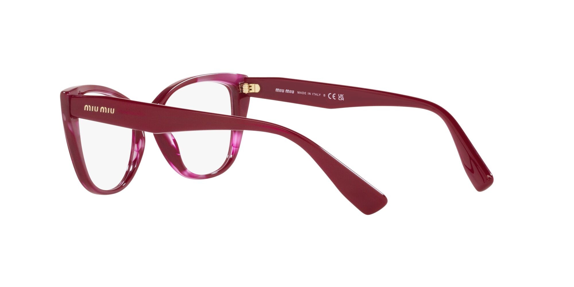 Brillen Miu Core Collection MU 04SV (16H1O1) farbe bordeaux form quadratisch gläser lente demo