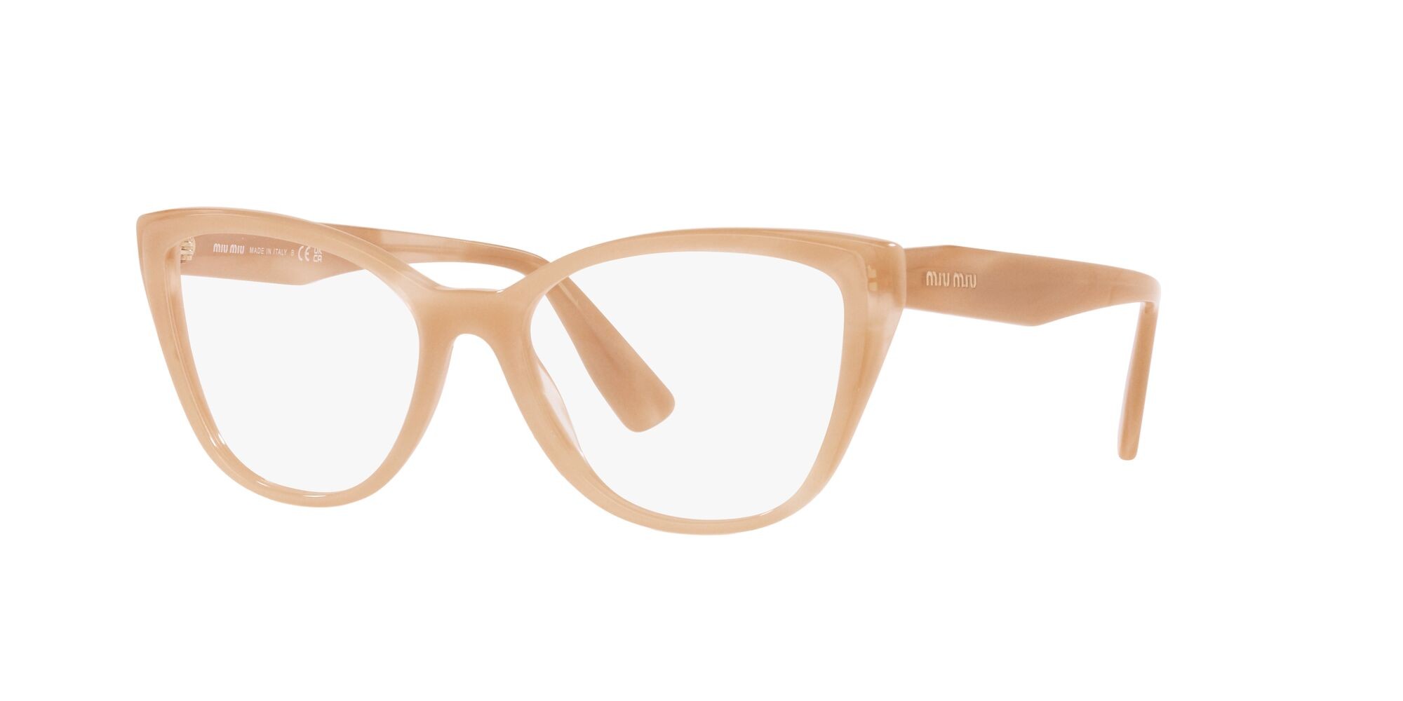 Brillen Miu Core Collection MU 04SV (17H1O1) farbe beige (beige) form quadratisch gläser lente demo