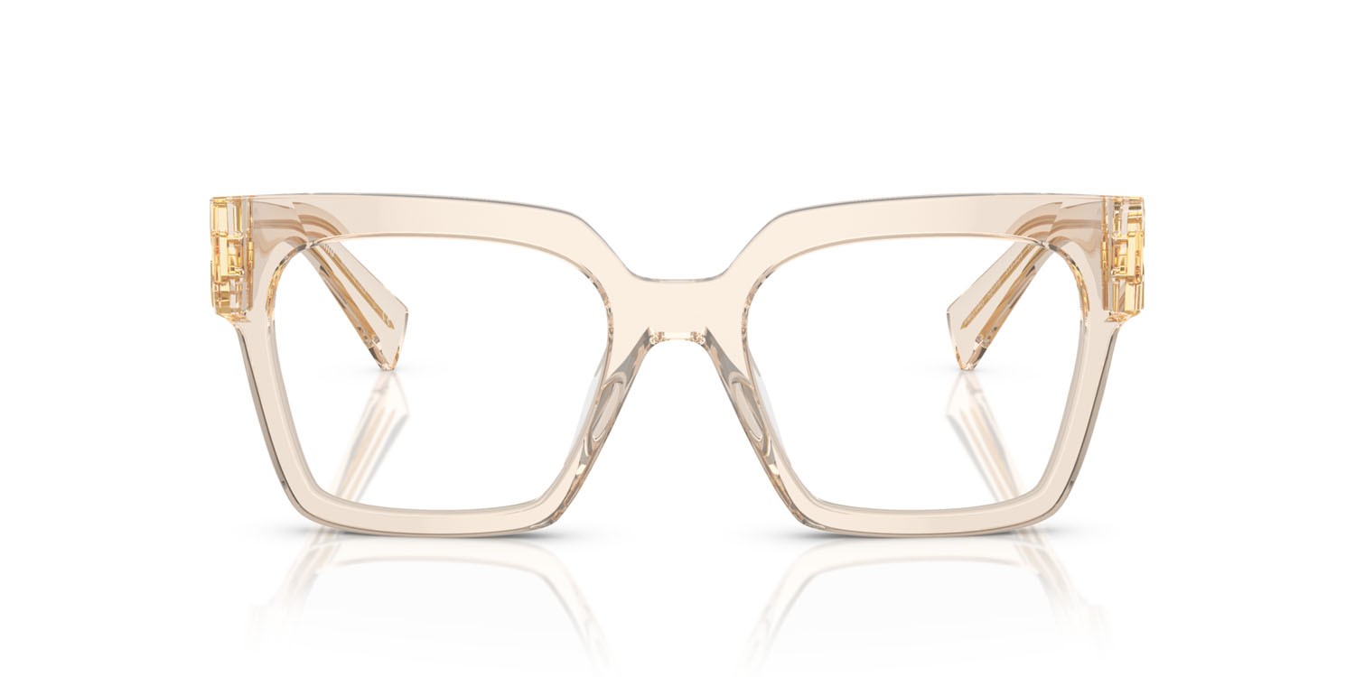 Eyeglasses Miu Miu MU 04UV (11T1O1) color sabbia trasparente shape square lenses lente demo