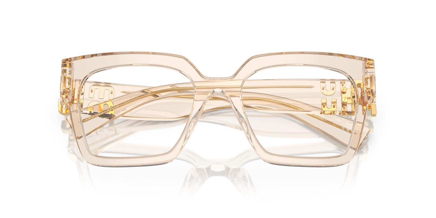 Eyeglasses Miu Miu MU 04UV (11T1O1) color sabbia trasparente shape square lenses lente demo