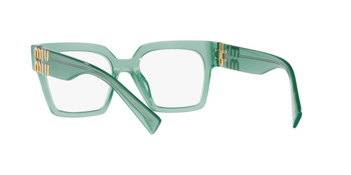 Brillen Miu Miu MU 04UV (19L1O1) farbe opal anise form quadratisch gläser lente demo