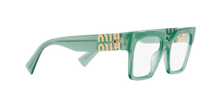 Brillen Miu Miu MU 04UV (19L1O1) farbe opal anise form quadratisch gläser lente demo